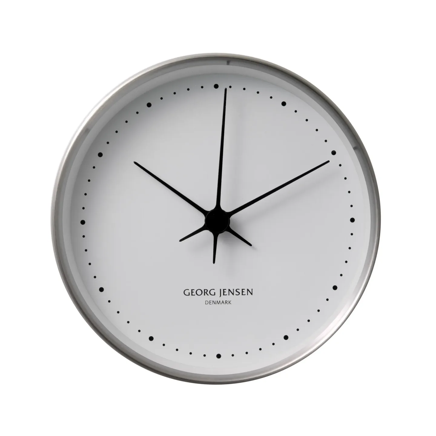 Georg Jensen Koppel väggklocka vit-rostfritt stål Ø 10 cm