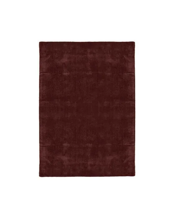 Solid tæppe burgundy