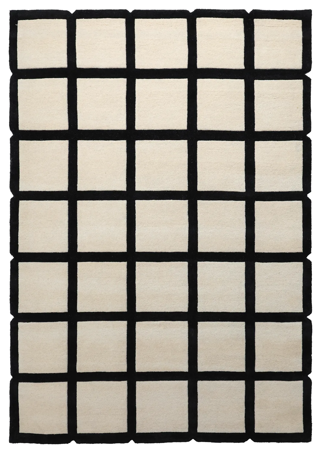 Ullteppe - Syl Hand Tufted Wool Premium (svart/hvitt) (Størrelse: 200 x 290 cm)