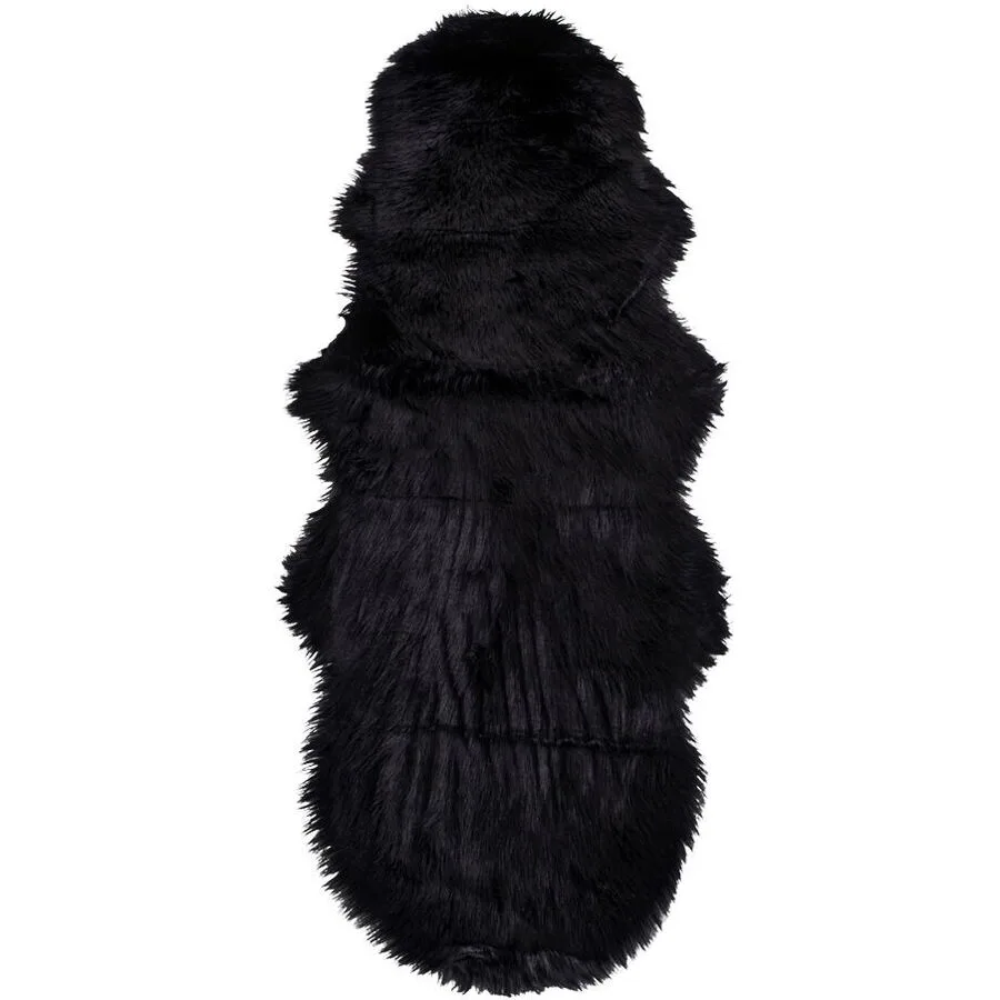 Kunstpelz Qirena schwarz Polyester B 60 cm
