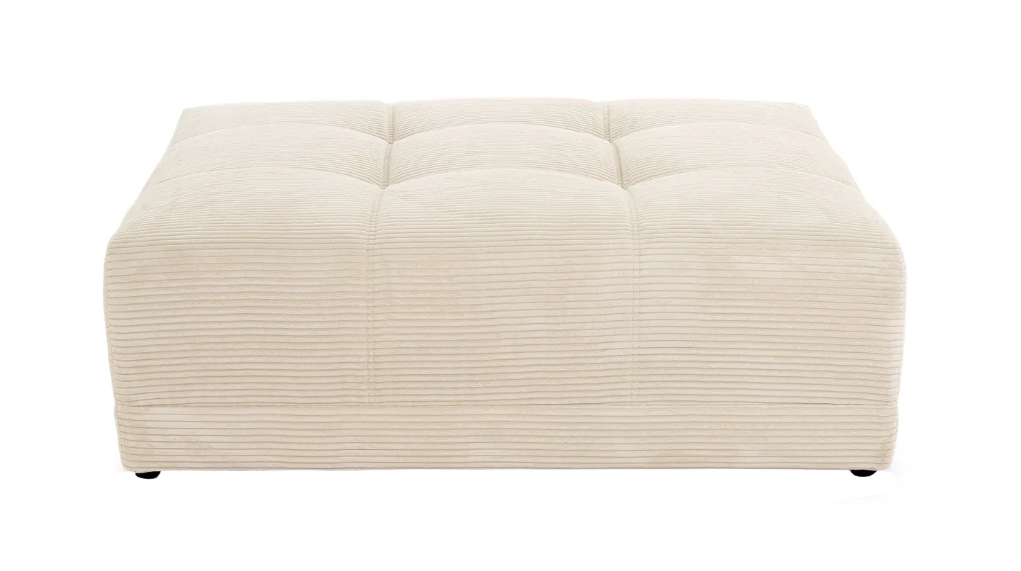 Hocker Sitzhocker 126 x 125 cm Cord beige - JANNI