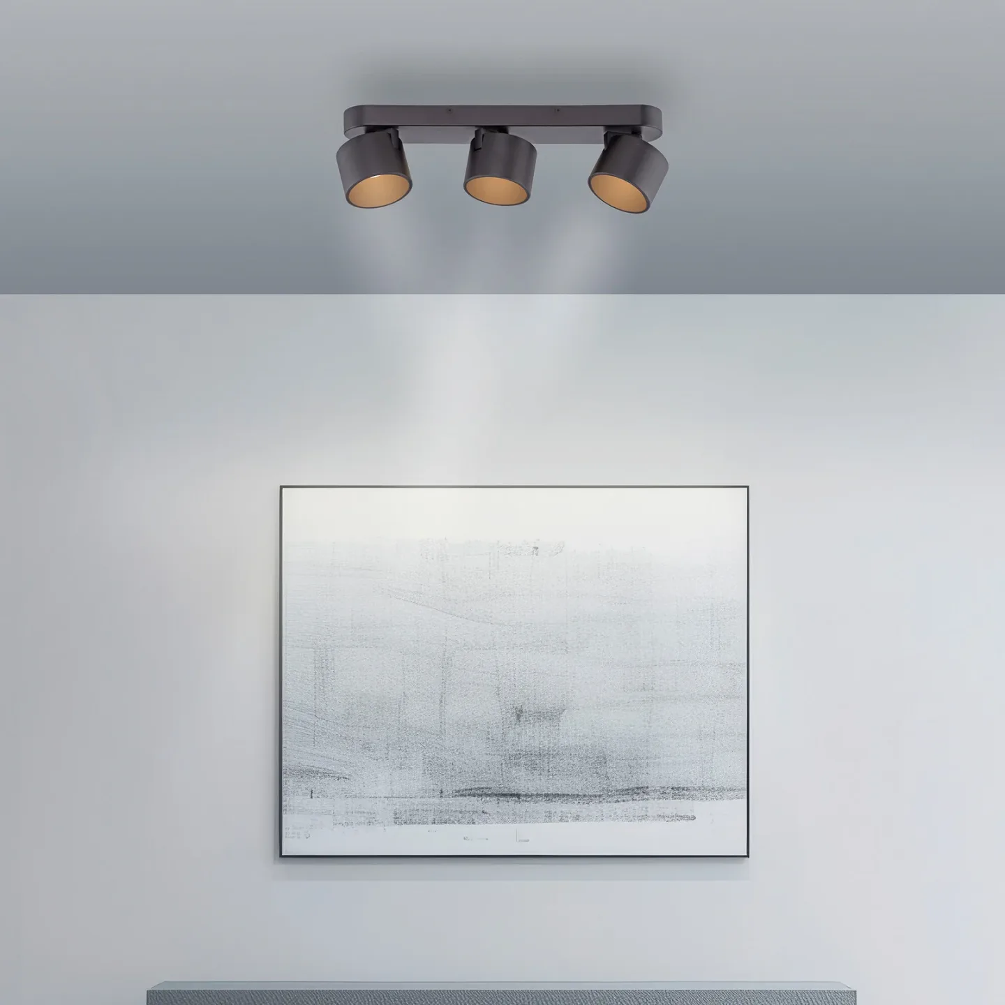 Cup LED-loftspot, sort, 56 cm, metal, 3 lyskilder – PURE - Stue - Moderne - Med flere lyskilder
