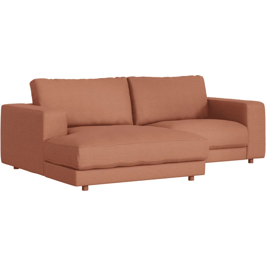 Ecksofa Ava Links Bezug: 88% Polyester, 12% Polyacryl rusty B 240 T 170 cm - Möbel Konfigurator: Traummöbel individuell zusammenstellen