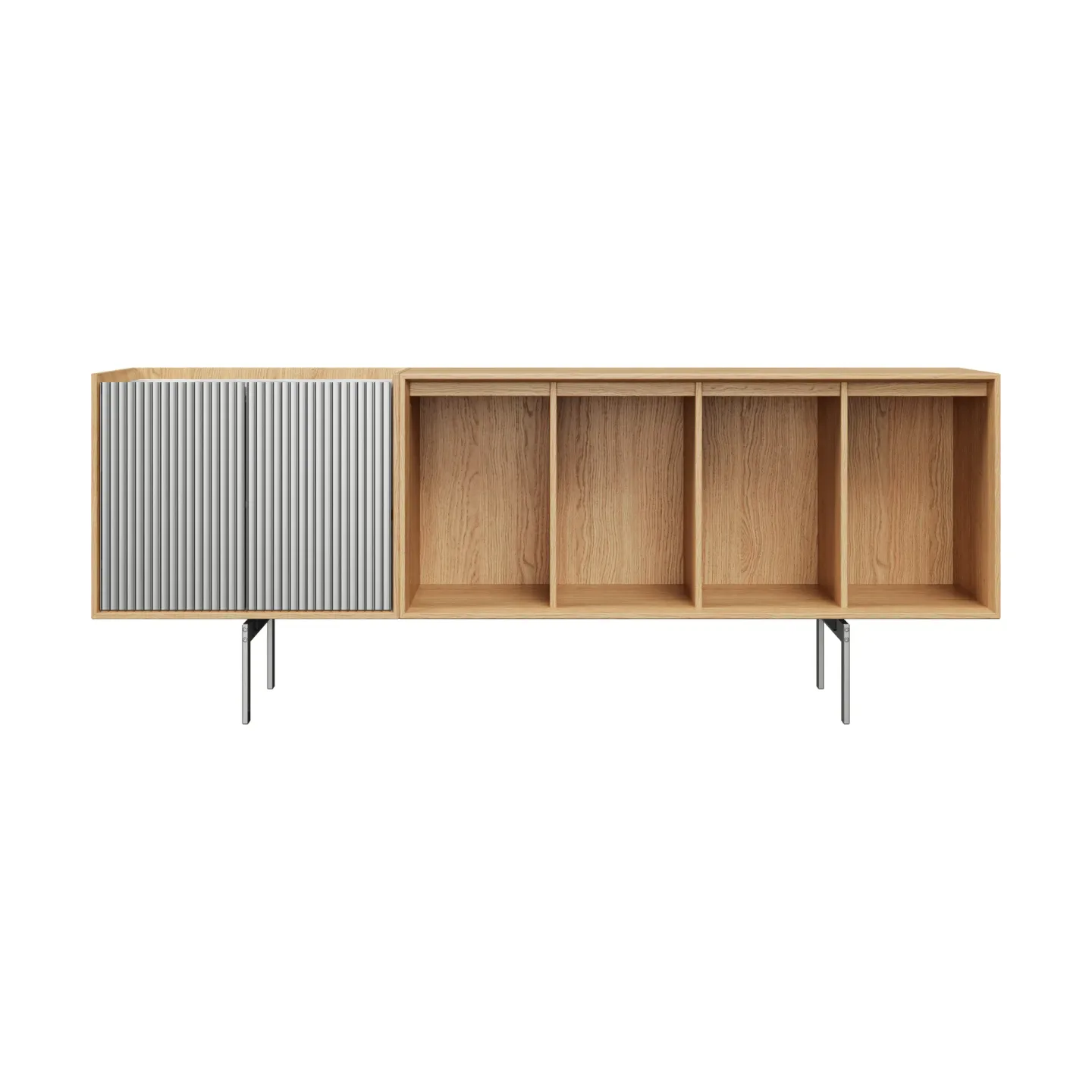 Vipp Vipp Cabinet H1 sideboard med ben Light oak-marble, doors