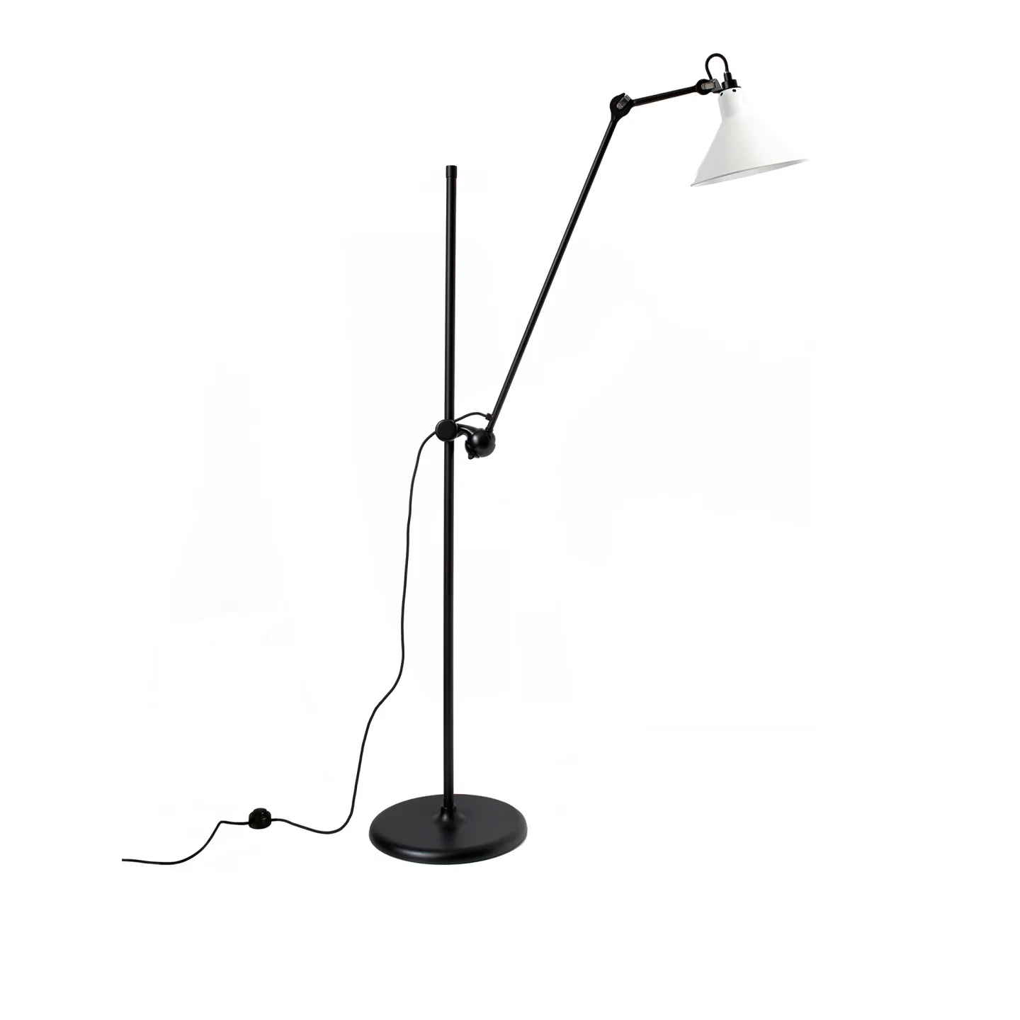 DCWéditions - Lampe Gras No215 - Conic - Svart bas, Vit - Läslampor - Bernard-Albin Gras - Vit