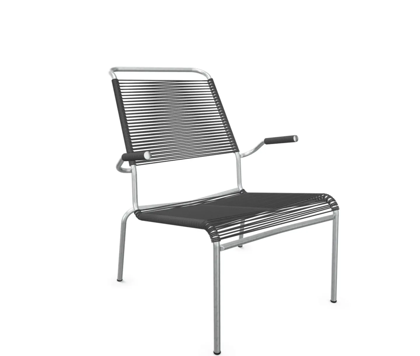 Schaffner Spaghetti-Lounger Säntis mit Lehne / Hochlehner Feuerverzinkt Grau | Schubiger Möbel