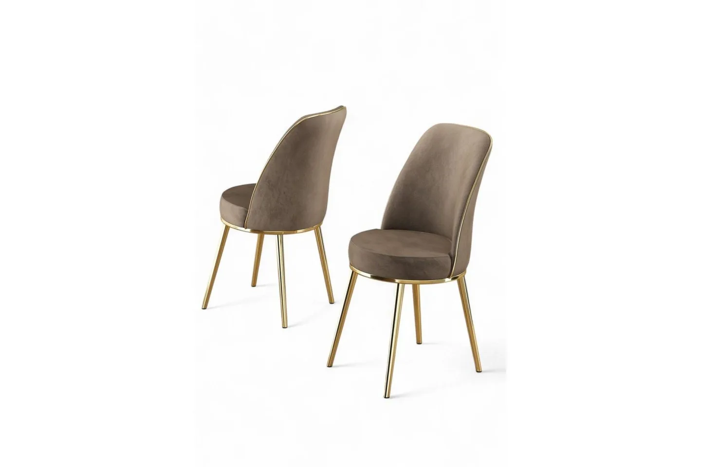 Matstol Sugako Cappuccino / guld - Cappuccino / guld