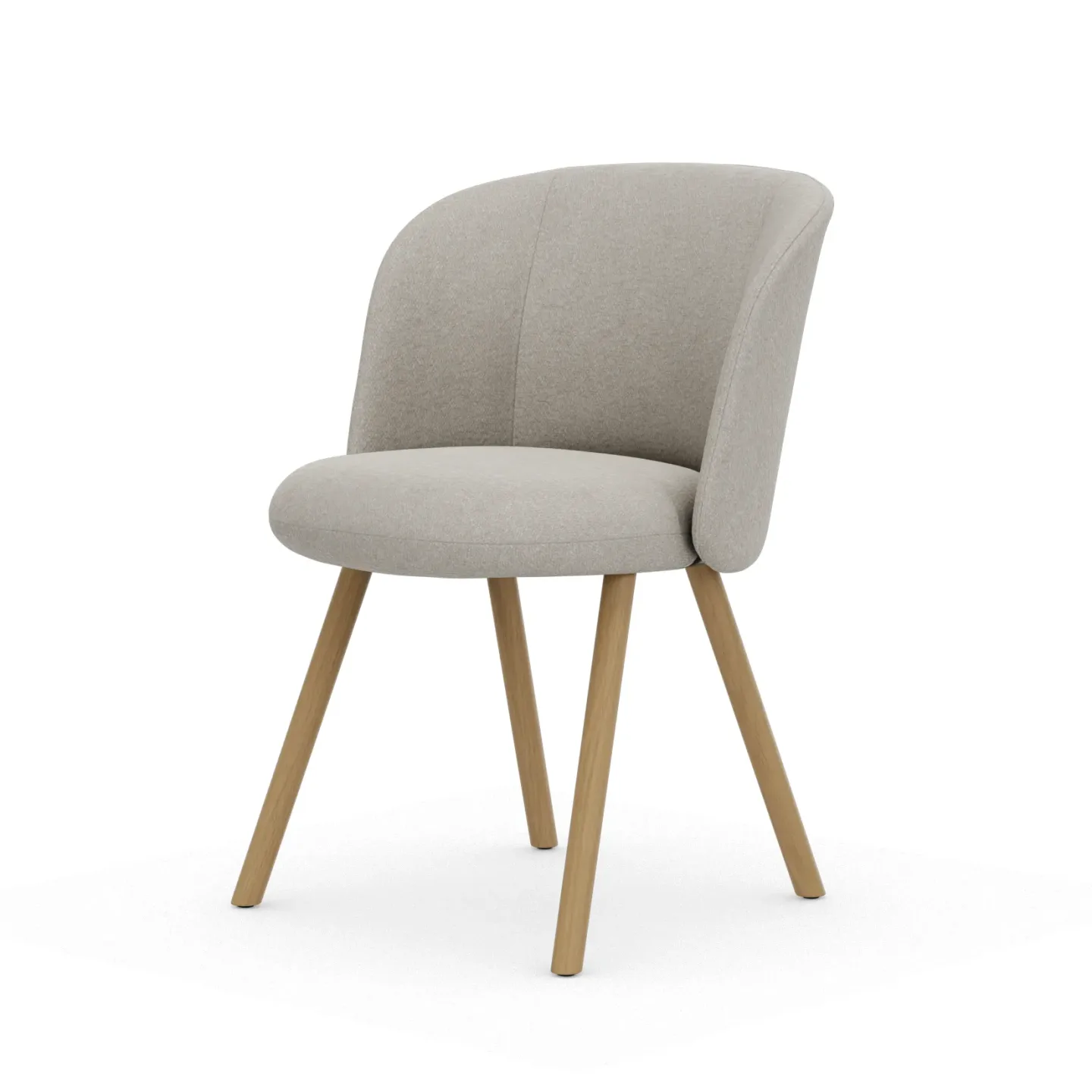 Vitra Mikado Side Chair stol Nubia Ivory-pearl-natural oak