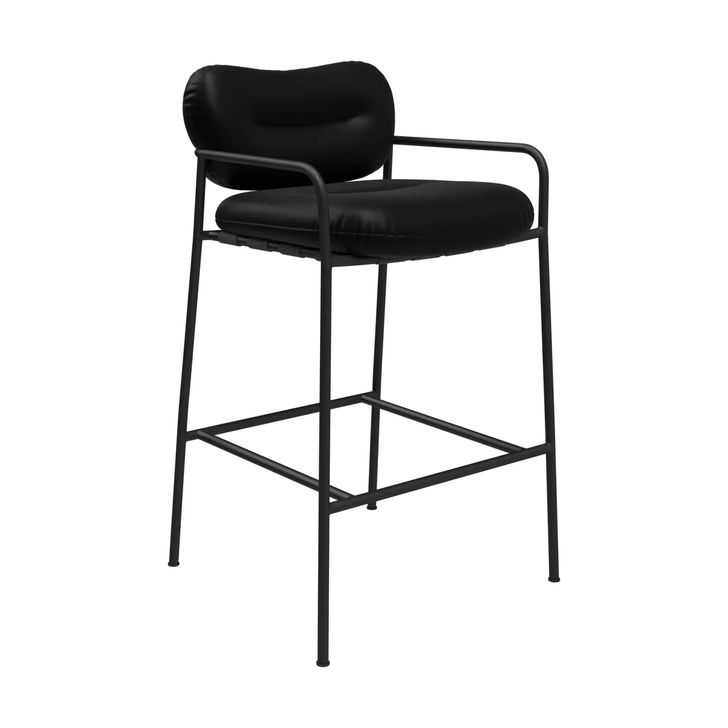 Fogia Bollo Barstuhl low 65 cm Elmotique 99001 schwarz-schwarz