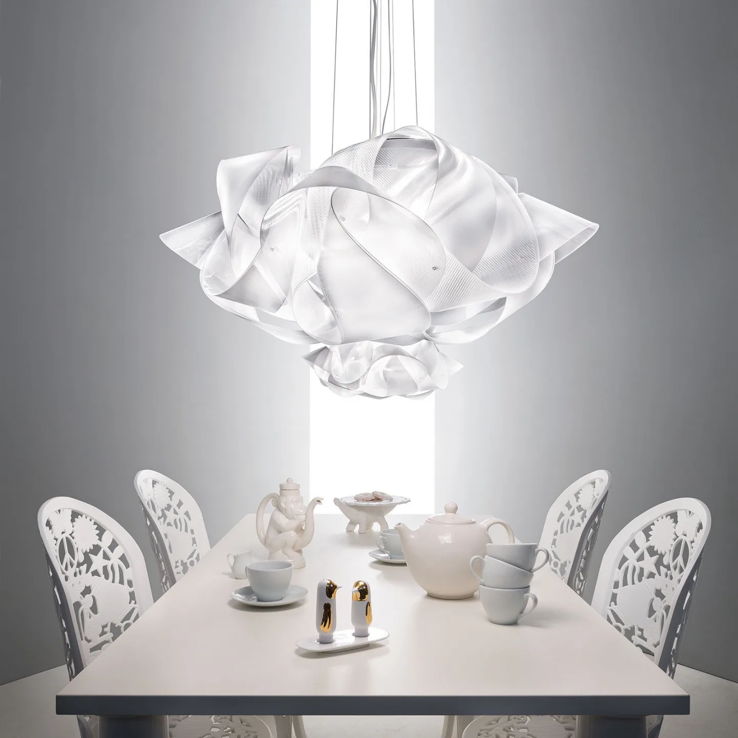 Fabula Designer-Pendelleuchte, klar, large - Slamp - Wohnzimmer - Kunststoff - Einflammig