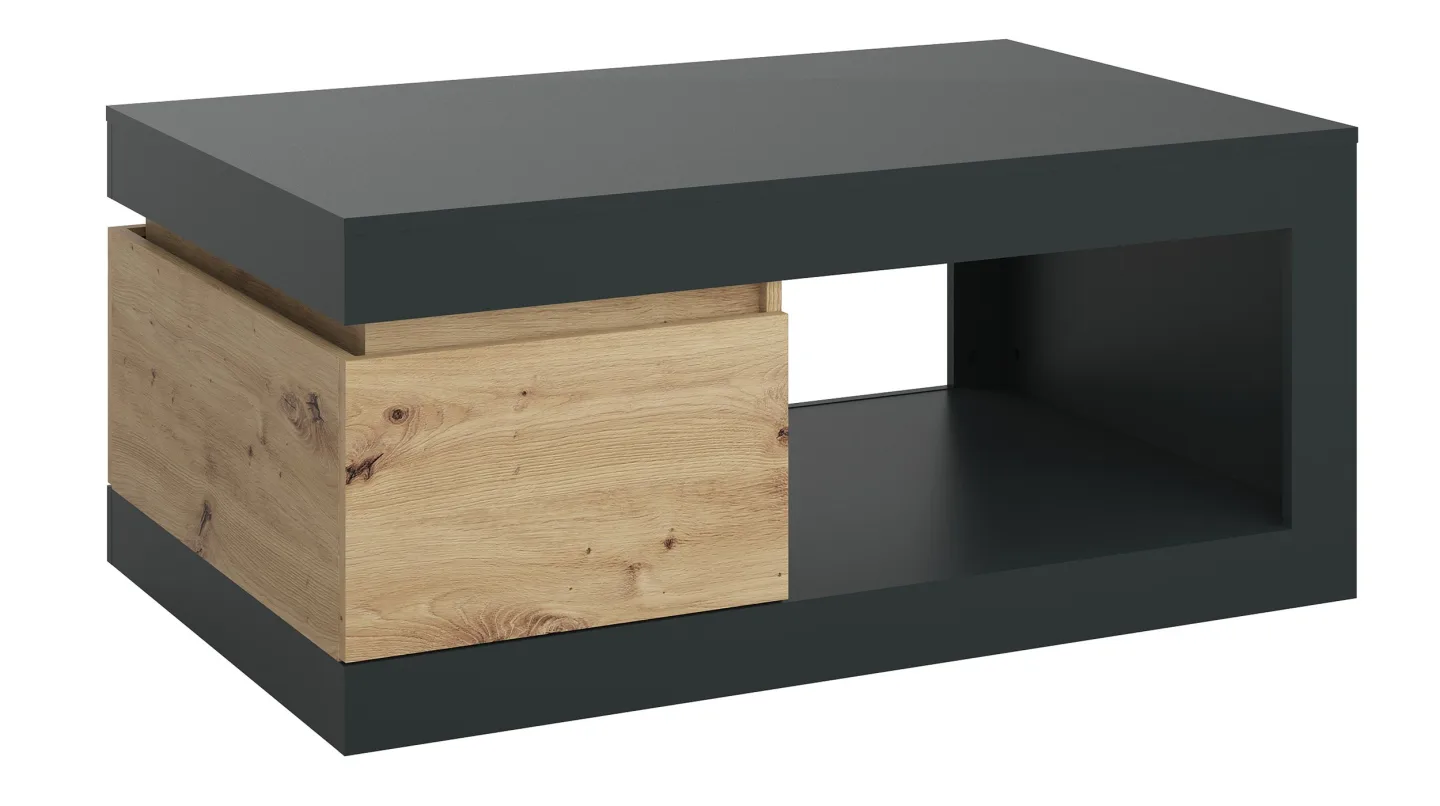 Couchtisch grau - Artisan Eiche - 110 x 70 cm - LUCI