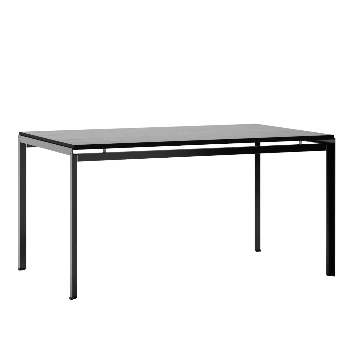 Carl Hansen - PK52A - Skrivbord, Svartlackad Ek, Svart pulverlack - Skrivbord - Poul Kjærholm - Svart - Metall/Trä