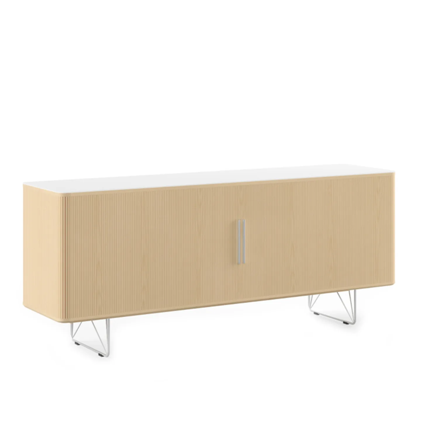 Naver Collection - AK 2730 Skänk, Oljad valnöt, Underrede i Rostfritt stål - Skänkar och sideboards - Nissen & Gehl - Träfärgad - Naturmaterial/Metall/Trä