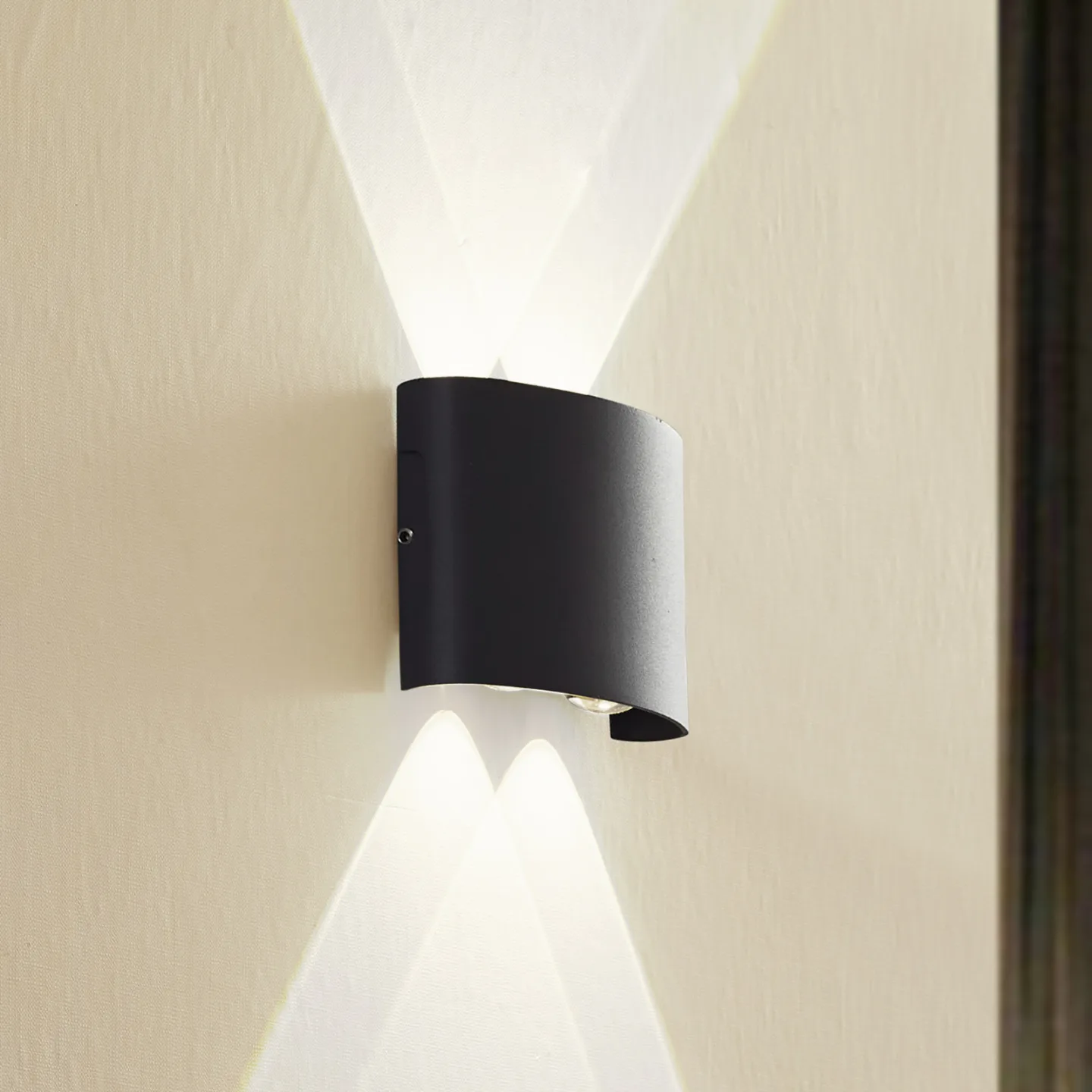 Ithan LED-Außenwandleuchte, 2-flg., anthrazit, 12cm - Lindby - Terrasse - Modern - Aluminium - Eckig