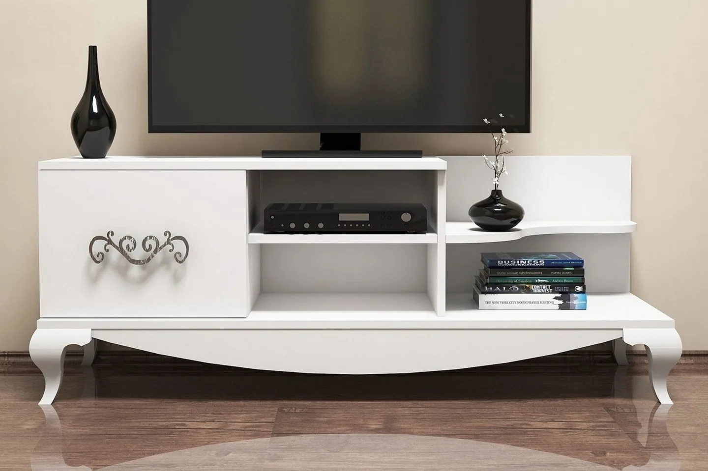 Hovdane TV-Bänk 130 cm - Vit