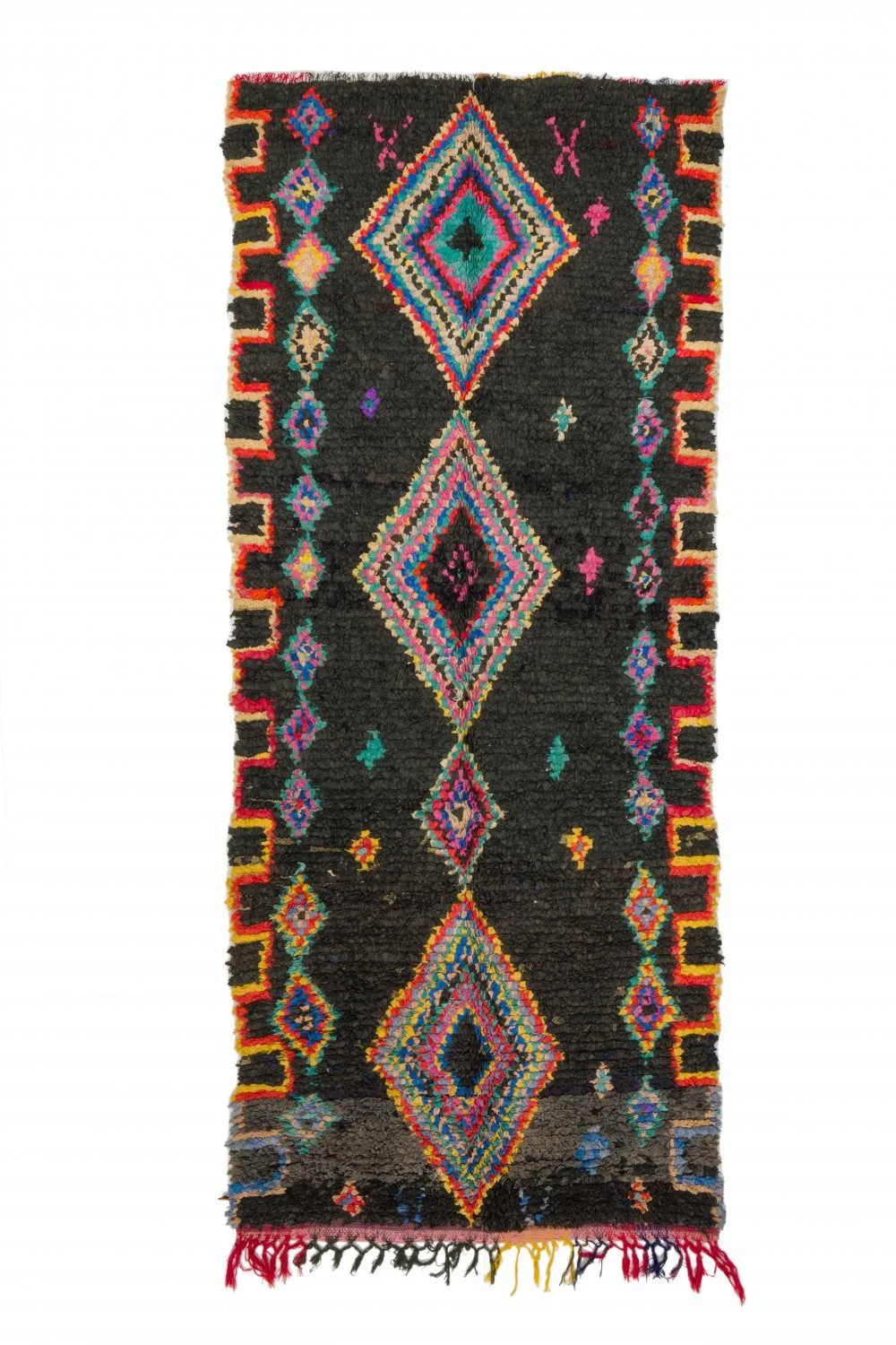 Marokkansk Boucherouite-teppe 285 x 120 cm (Størrelse: 285 x 120 cm)