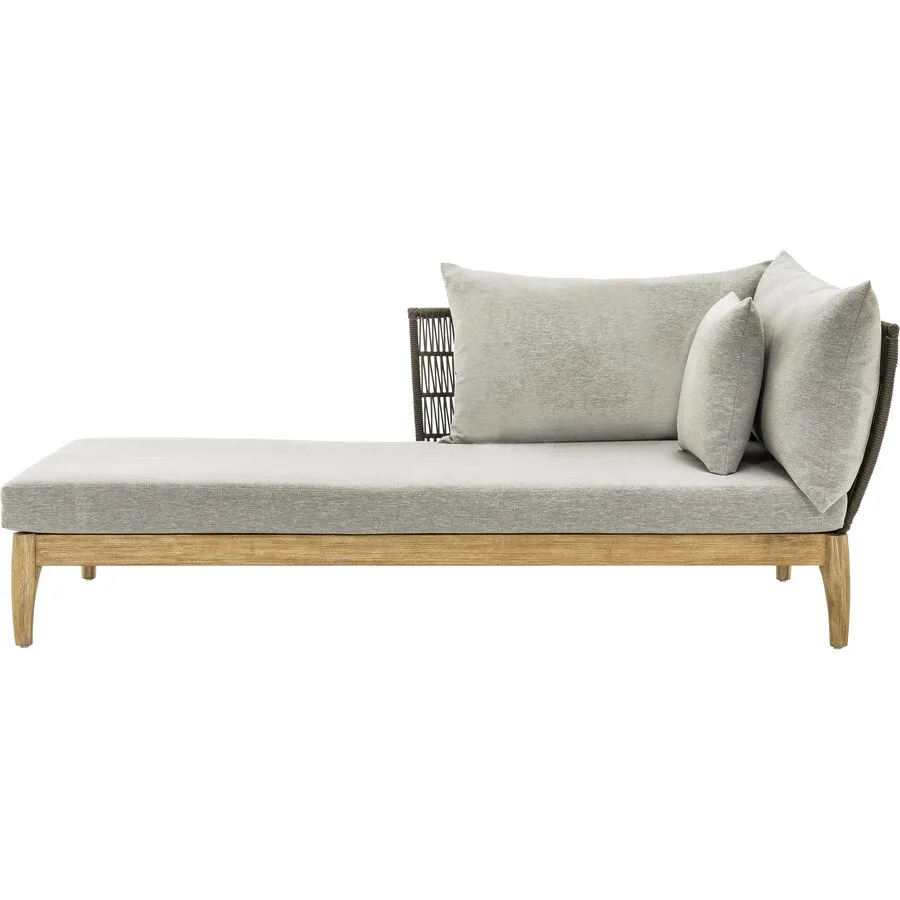Loungeelement Koh Samui Braun/Schwarz Holz/Metall 91 cm 71 cm