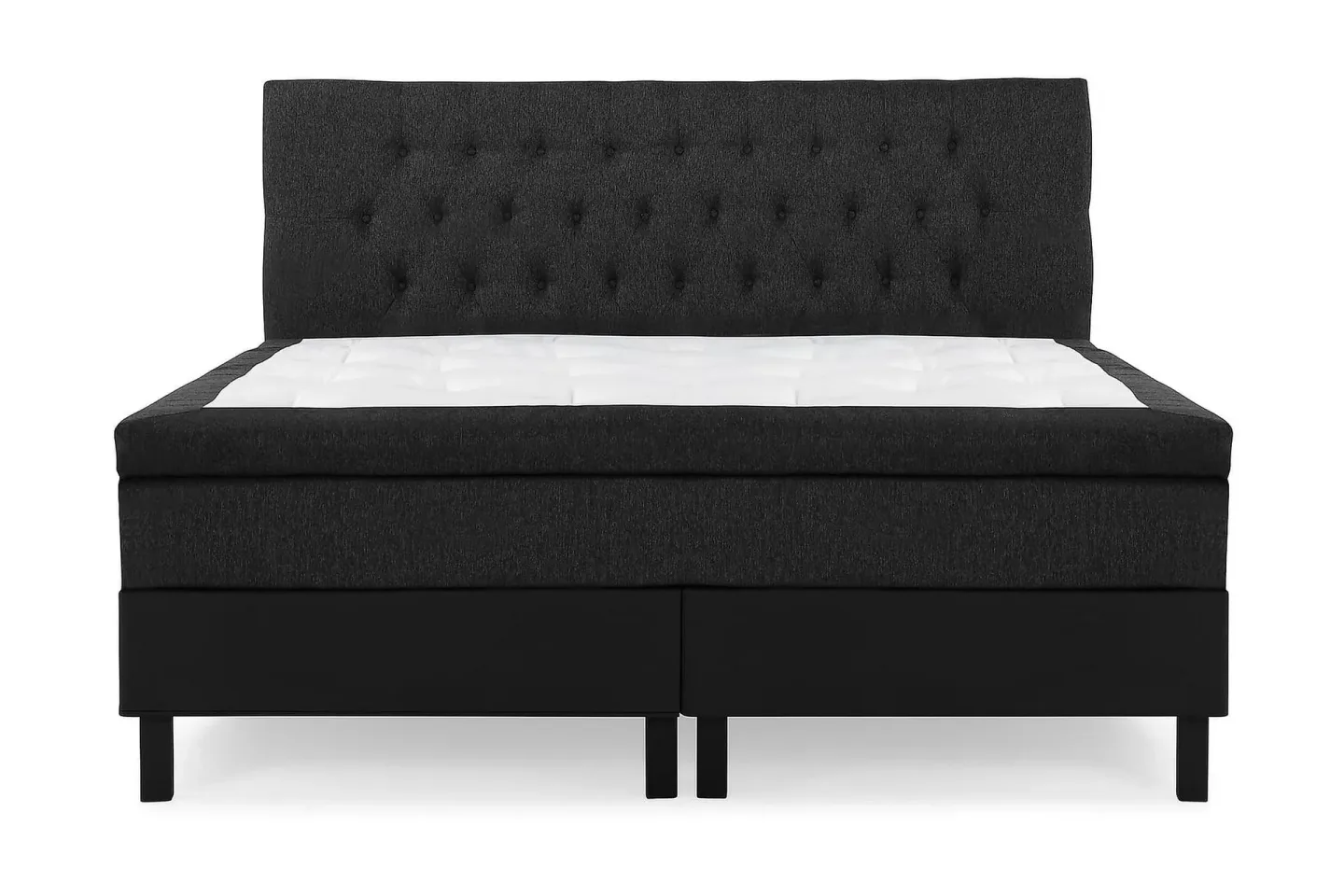 Lucky Kontinentalsäng 160x200Latexmadrass cm - Svart/Grå
