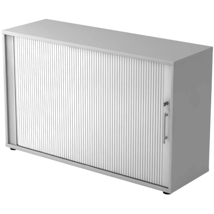 Aktenschrank Office grau, Alufarbig Holzwerkstoff, Alu Effekt B 120 H 75 cm