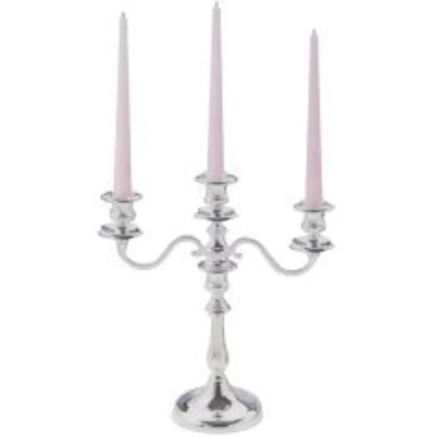Kerzenständer Contacto Bander Silber Metall 32.5 cm