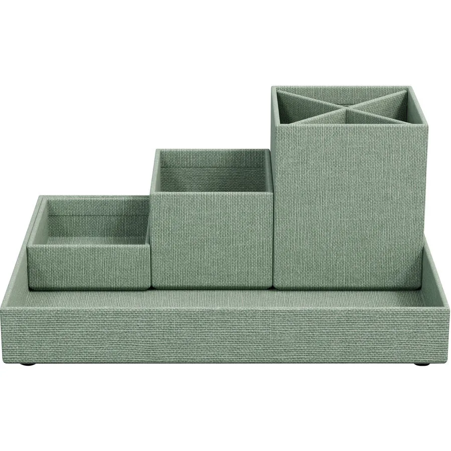 Schreibtischorganizer Bigso Box soft teal Papier B 23.5 T 18 cm