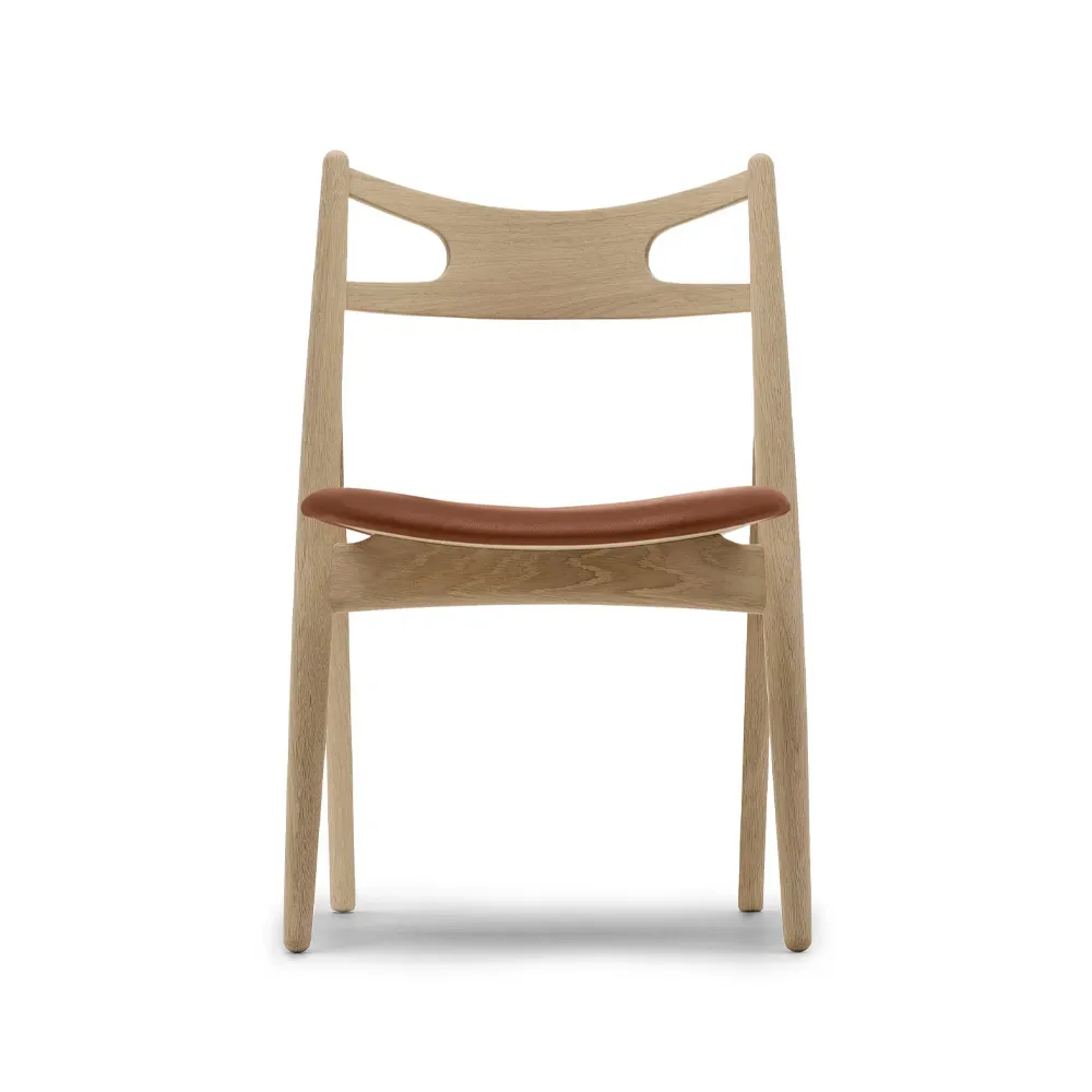 Carl Hansen & Søn CH29P Sawbuch chair lädersits Thor 325-såpad ek-naturfärgad