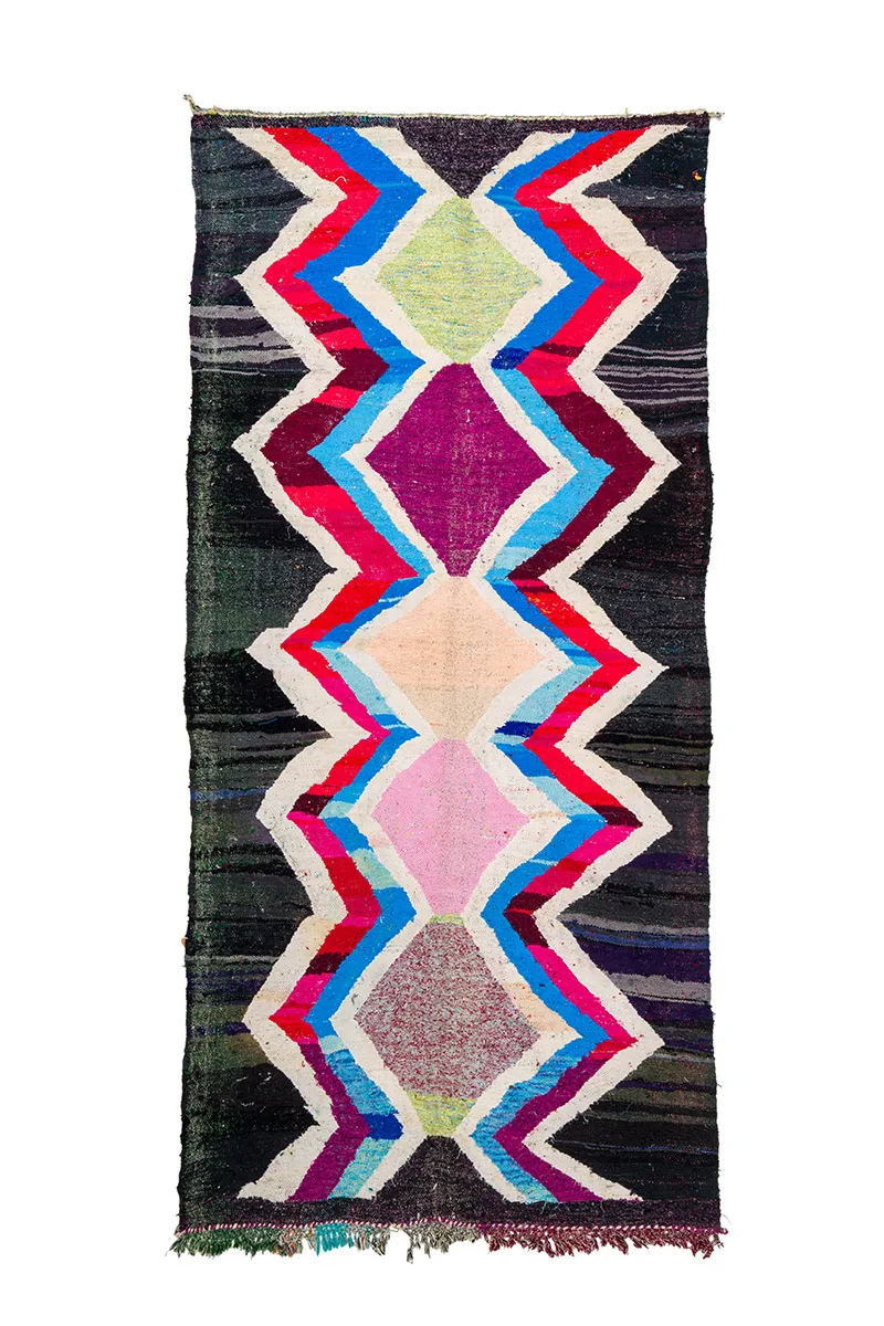 Marokkansk Boucherouite-teppe 150 x 315 cm (Størrelse: 150 x 315 cm)