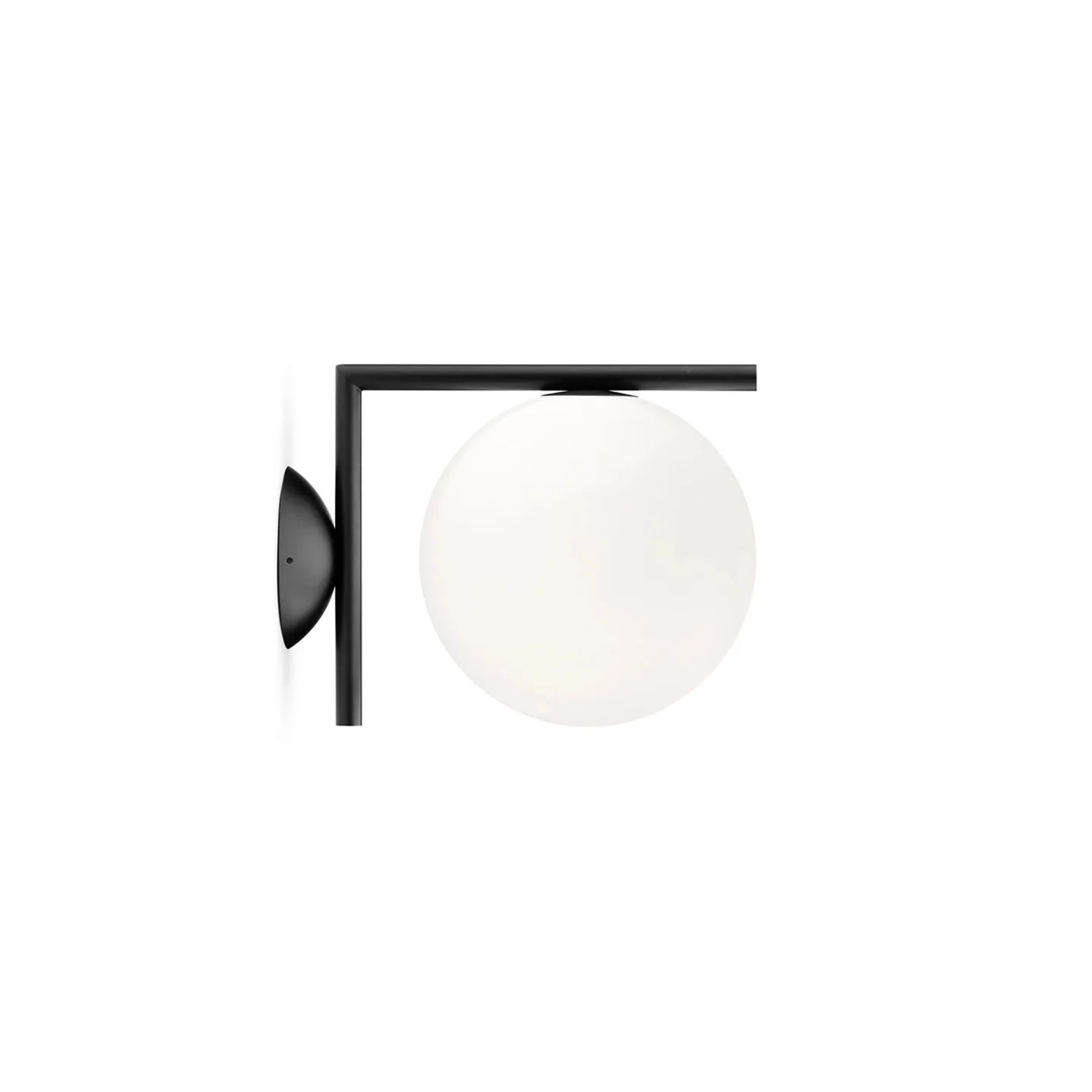 Flos - IC Lights Ceiling/Wall 1 Outdoor/Indoor Black, Black - Vägglampor utomhus - Michael Anastassiades - Svart - Glas/Metall