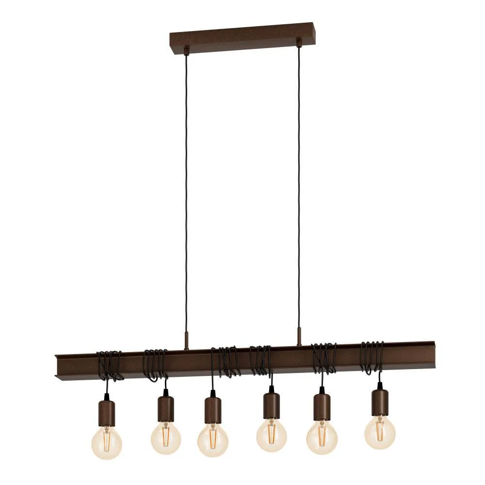 Eglo - Townshend 100cm - Taklampa - Brun
