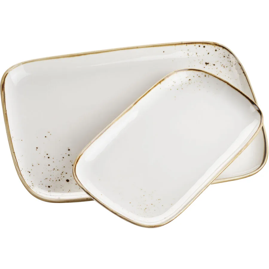 MÄSER Platten-Set Pintar braun/beige Porzellan 2 Stk