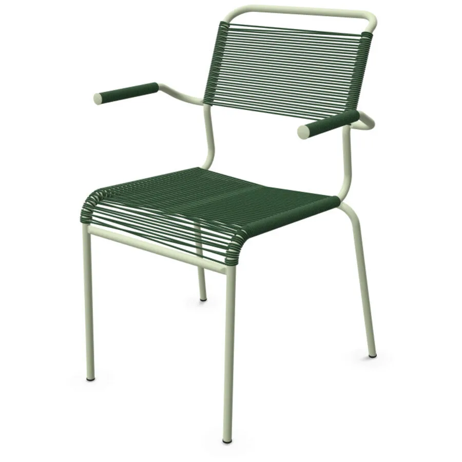 Schaffner Gartenstuhl Säntis tannengrün Stahl - Schweizer Möbelhersteller