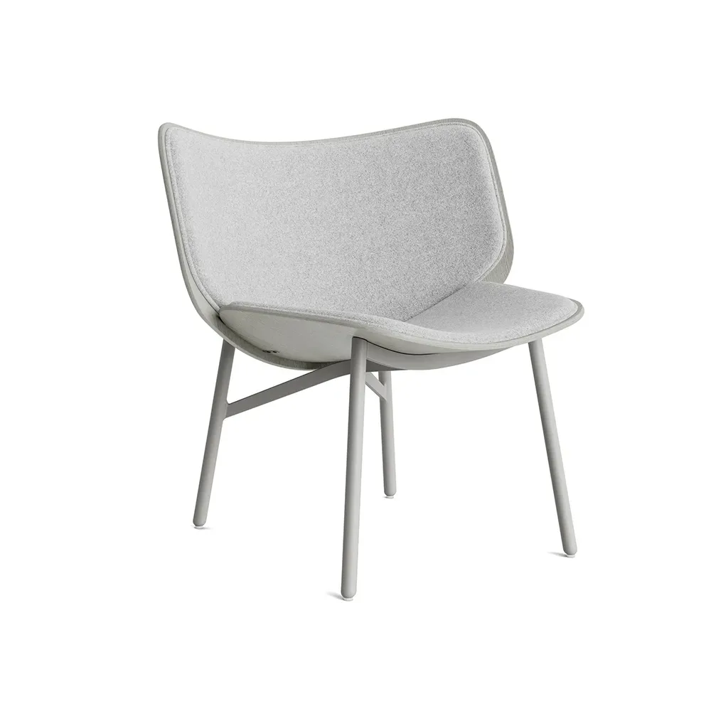 HAY Dapper Loungesessel Light grey-dusty grey Eiche-graues Gestell