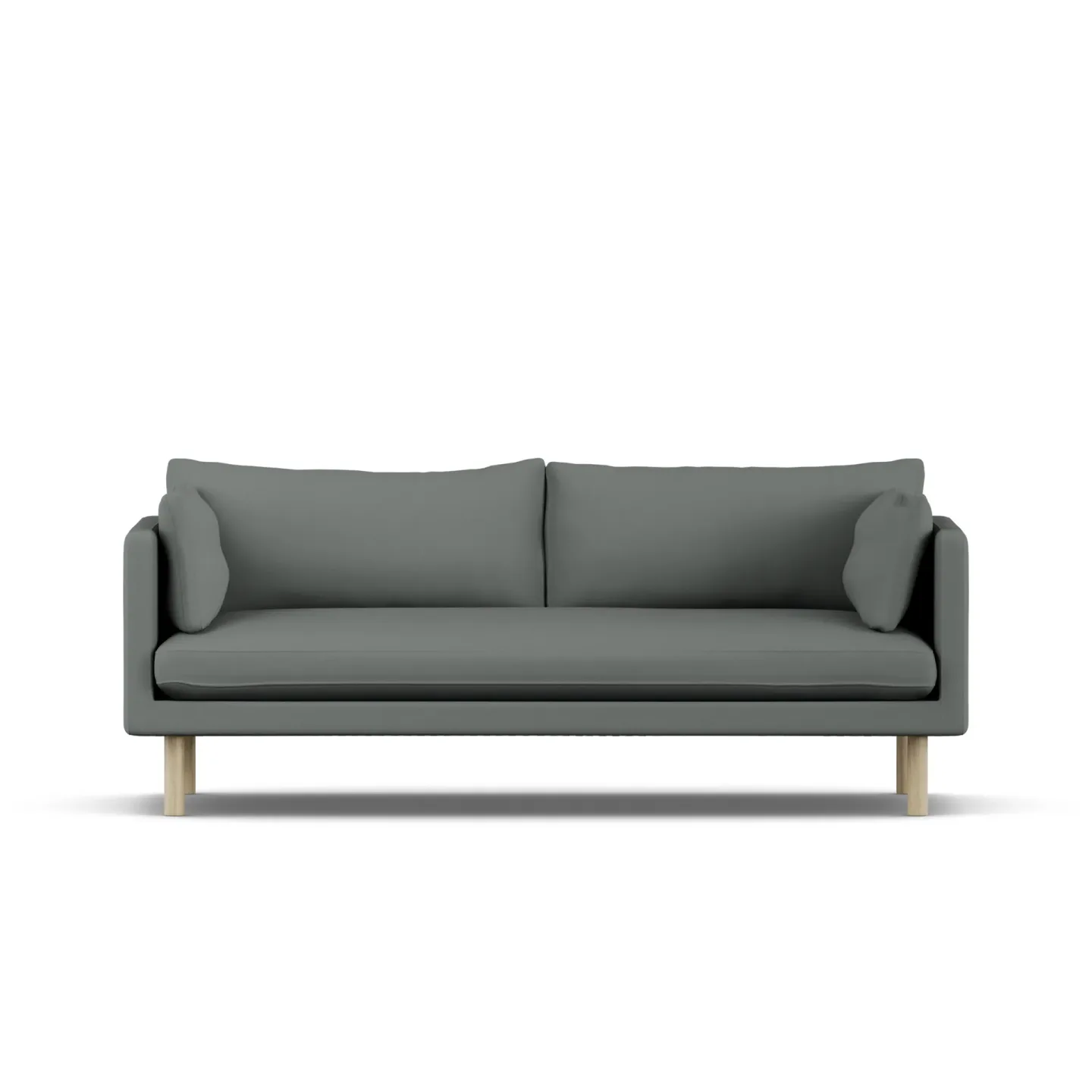 1898 Linnevik Sofa Caleido Grey 1240-Eiche weiß geölt, 3-sitzig