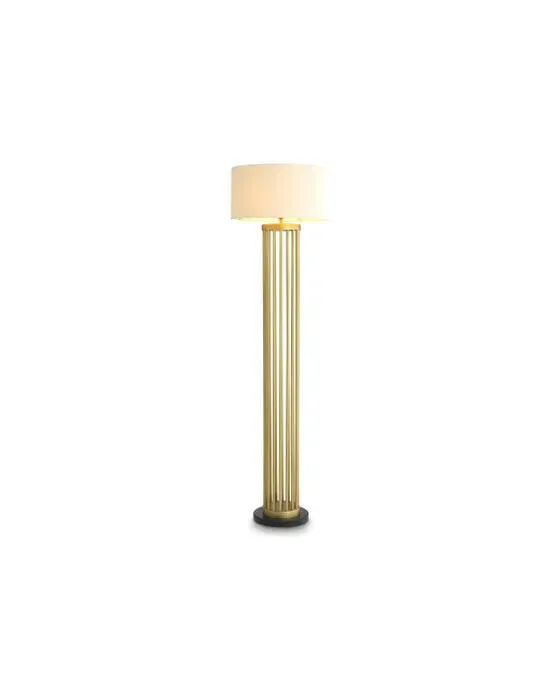 Condo gulvlampe antik messing/hvid