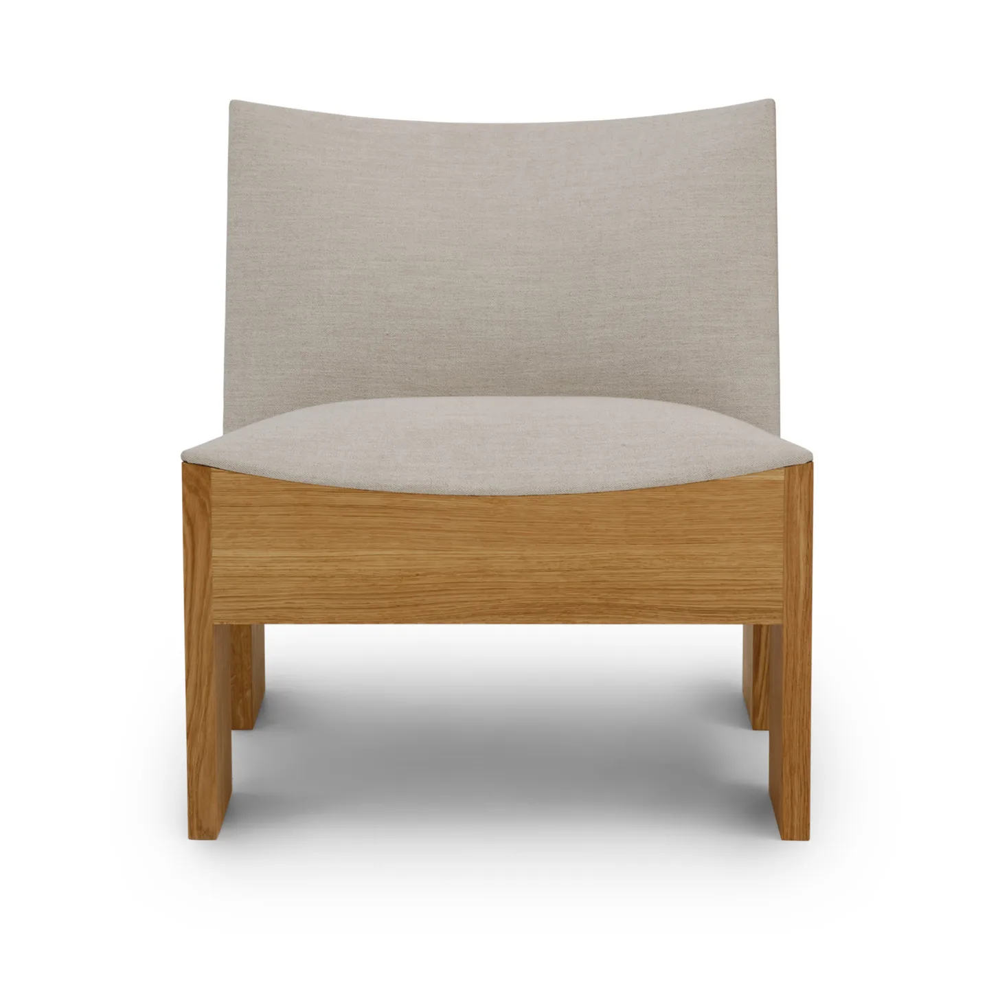 New Works - Tenon Lounge Chair - Natural Oak - Ruskin 10 Quill - Fåtöljer - Omayra Maymo - Träfärgad - Trä/Textilmaterial