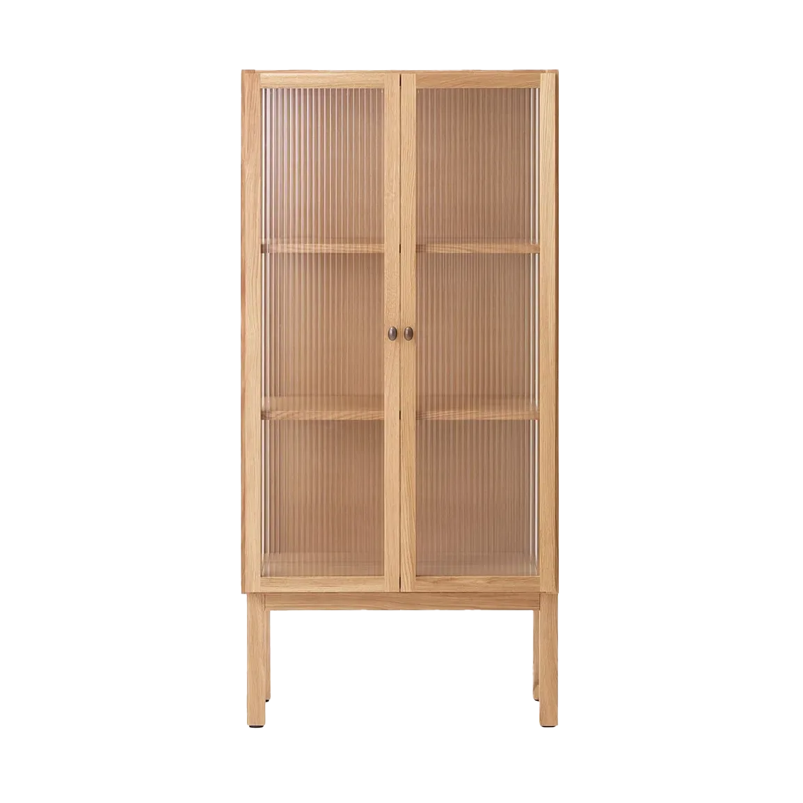 Audo Copenhagen Curiosity skåp med glasdörr 143 cm Oak