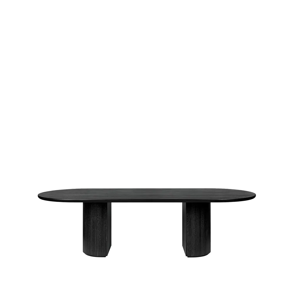GUBI Moon matbord ellips oak brown/black stained