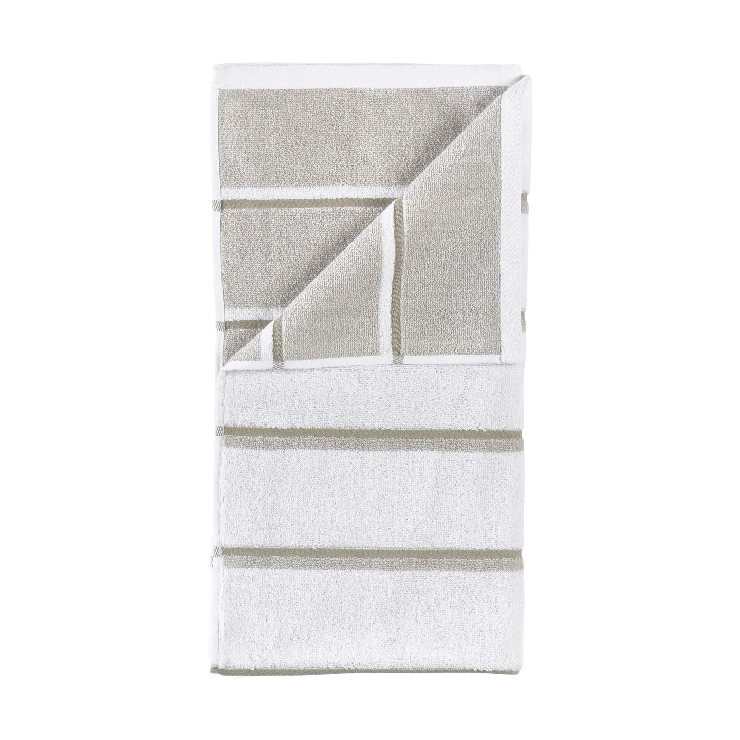 Zone Denmark Sauna Handtuch White-soft grey-eucalyptus, 70x140 cm