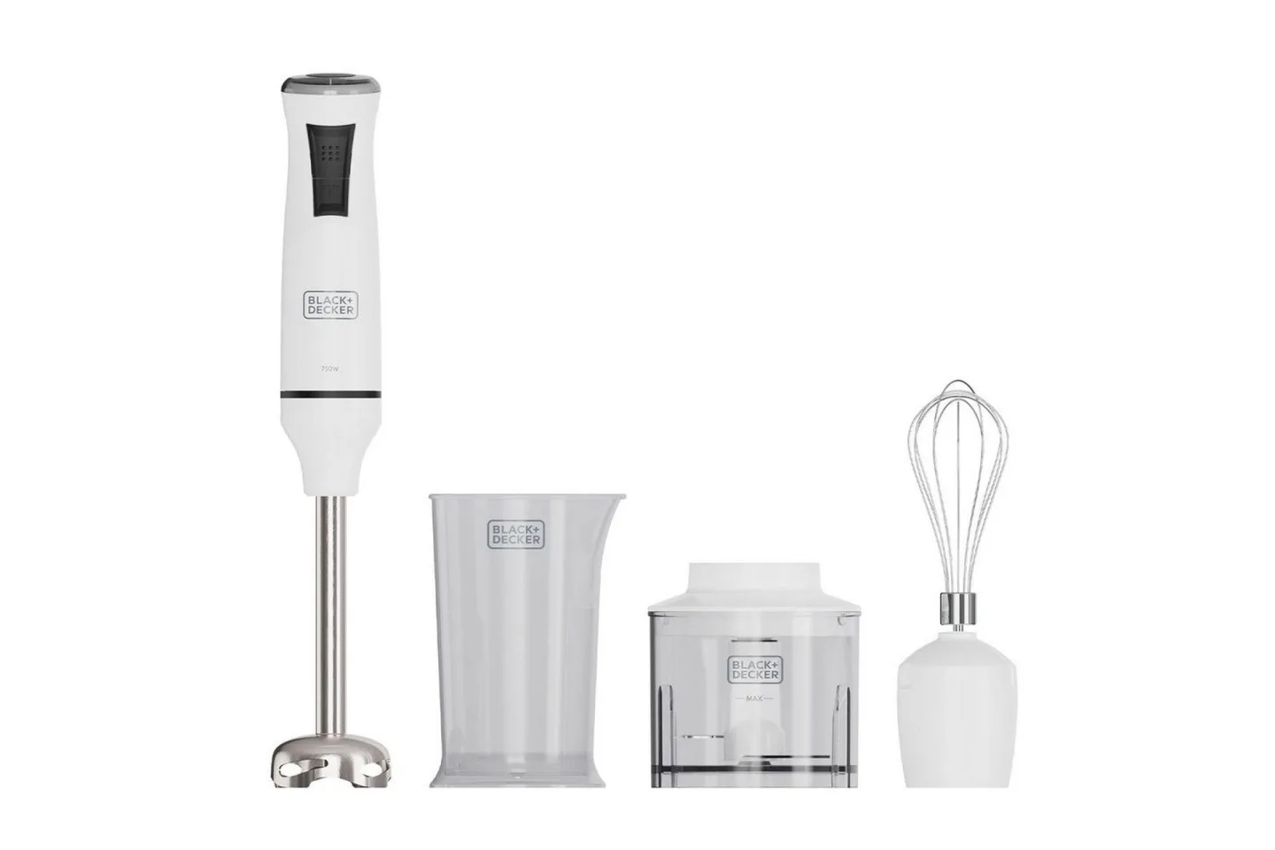 Stavmixerset Black+Decker 750W Vit - Vit