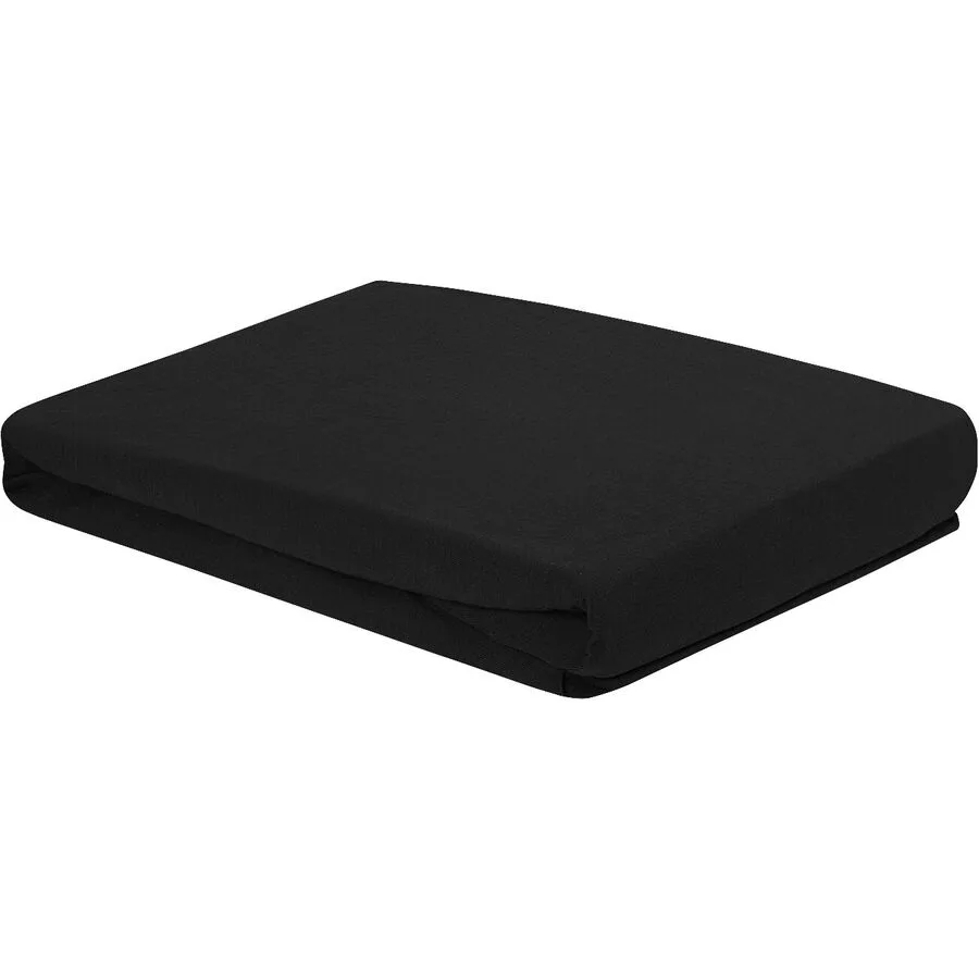 Fixleintuch Esprit Uni Schwarz Baumwolle 160 cm - Material: 97% Baumwoll-Jersey, 3% Elasthan