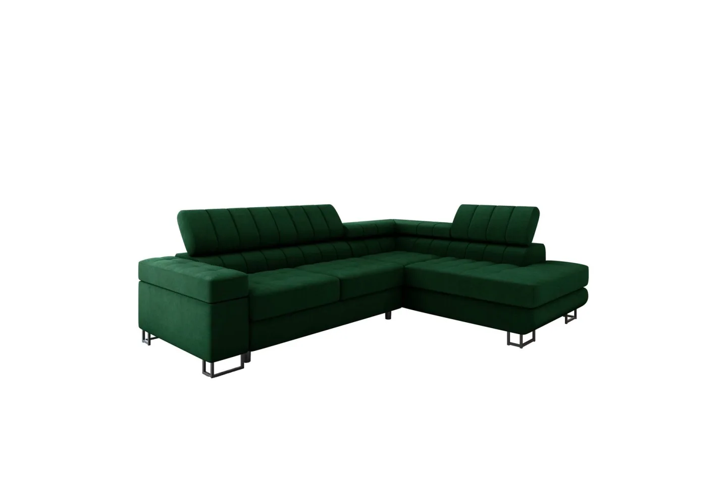 Warwick Bäddsoffa med Schäslong 3-sits - Grön