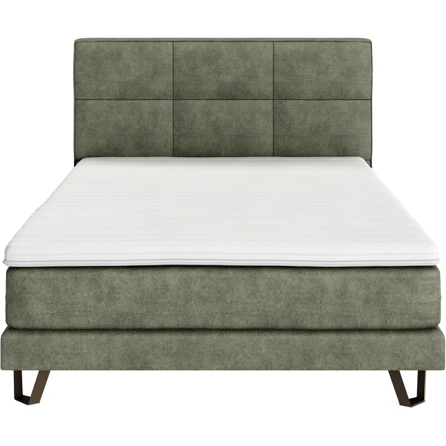 Boxspringbett Cloud Grün Stoff 140 x 200 cm
