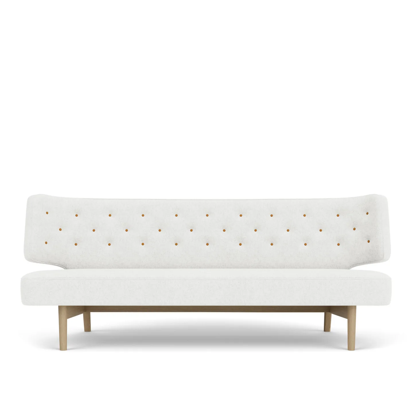 Audo Copenhagen - Radiohus Sofa P2 Natural Oak / Buttons Dakar 0250 / Hallingdal 0110 - Soffor - Vilhelm Lauritzen - Grå