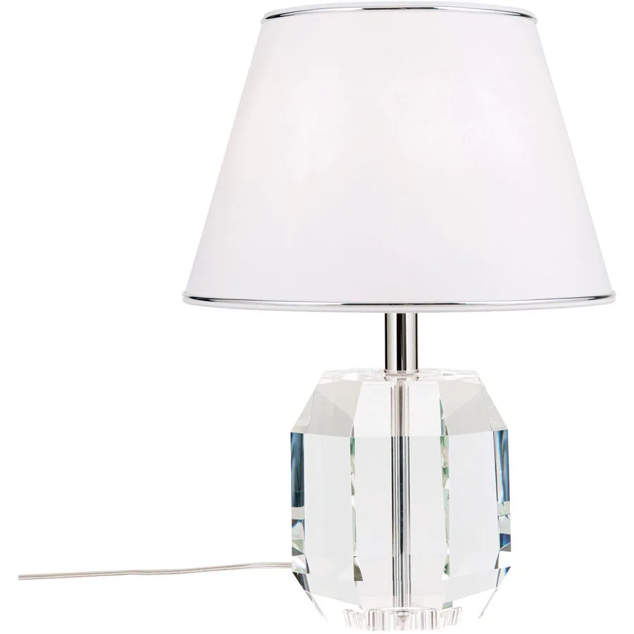 Briamond Tischlampe Alexis Grau Stahl/Kristall 32.5 cm 46 cm - Farbe: Chrom/klar