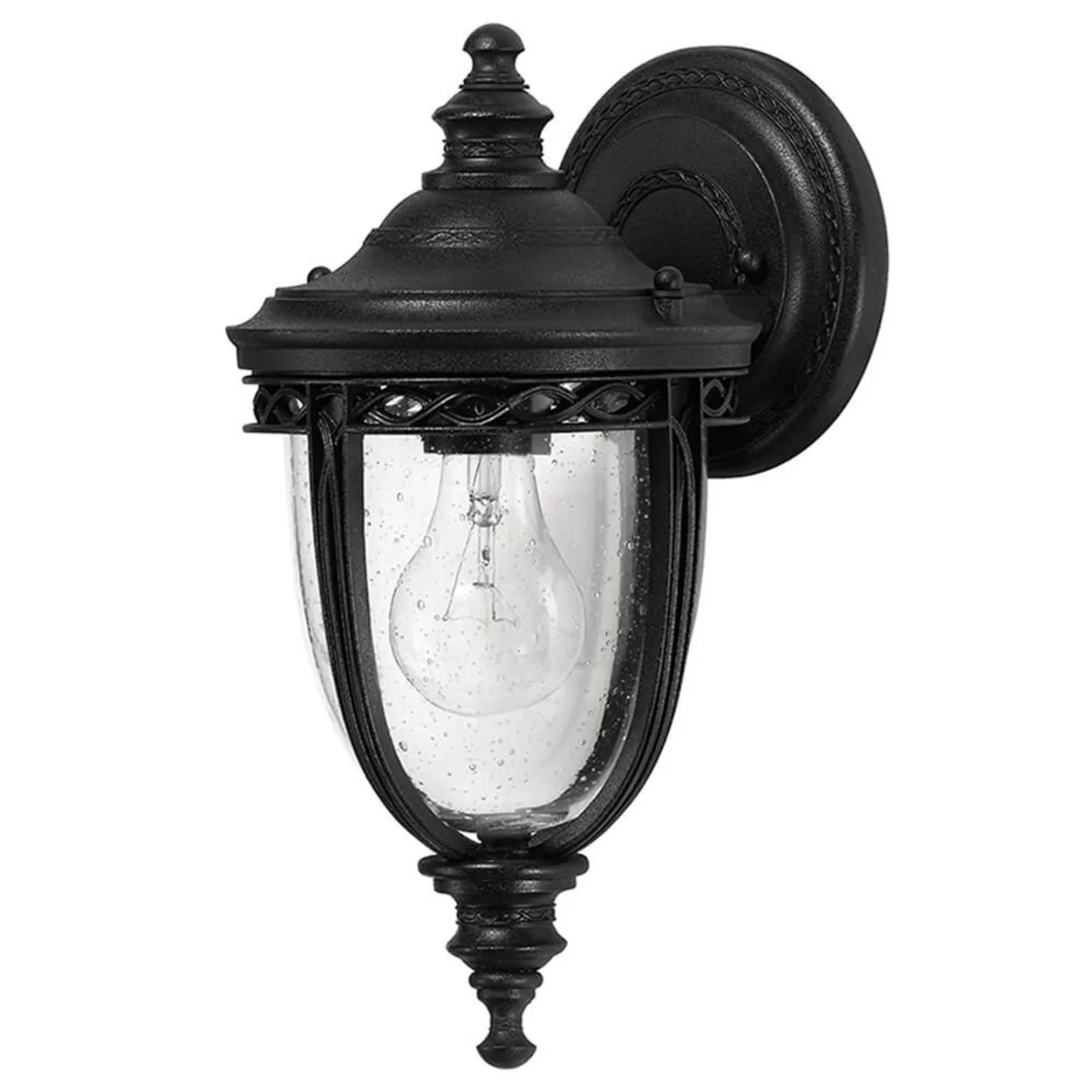 English Bridle Wandlaterne, IP44, Ø16,5cm, schwarz - Elstead FEISS - Antik - Metall - Einflammig