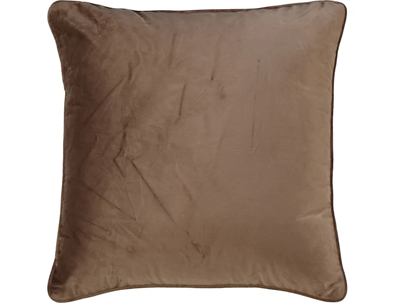 Kissenbezug VELVET 50x50cm taupe unifarben