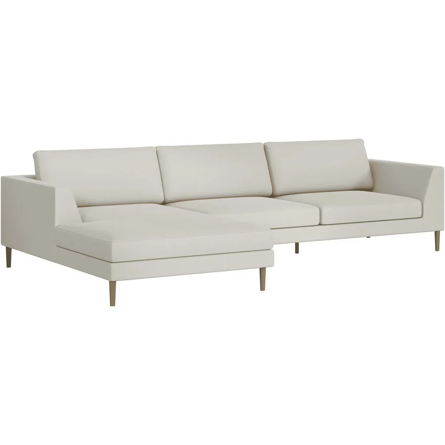 Ecksofa Domino Beige Stoff 310 cm 181 cm - Möbel Konfigurator: Traummöbel individuell zusammenstellen