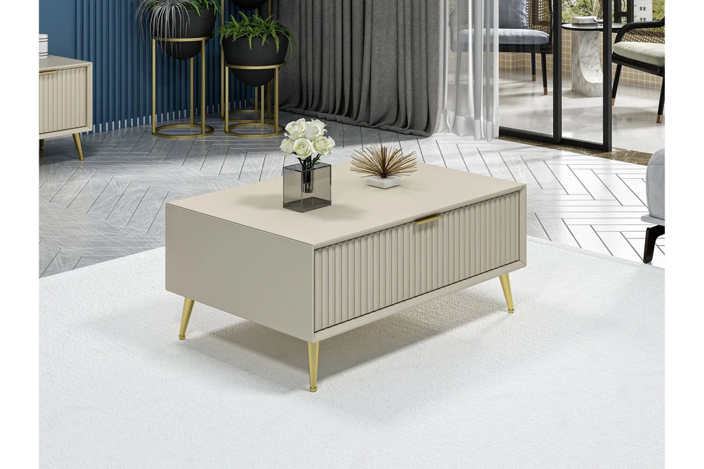Luxe Soffbord 90 cm - Sandsten
