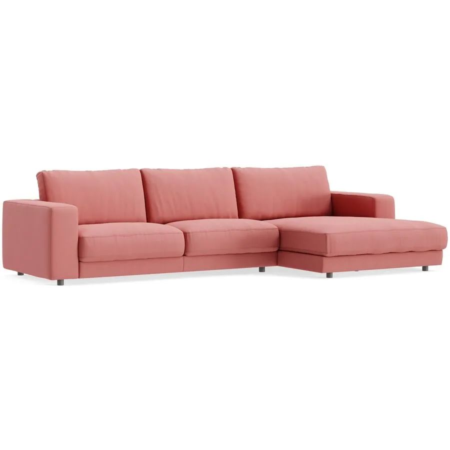 Ecksofa Ava Rechts Bezug: 100% Polyester flamingo B 330 T 170 cm - Möbel Konfigurator: Traummöbel individuell zusammenstellen