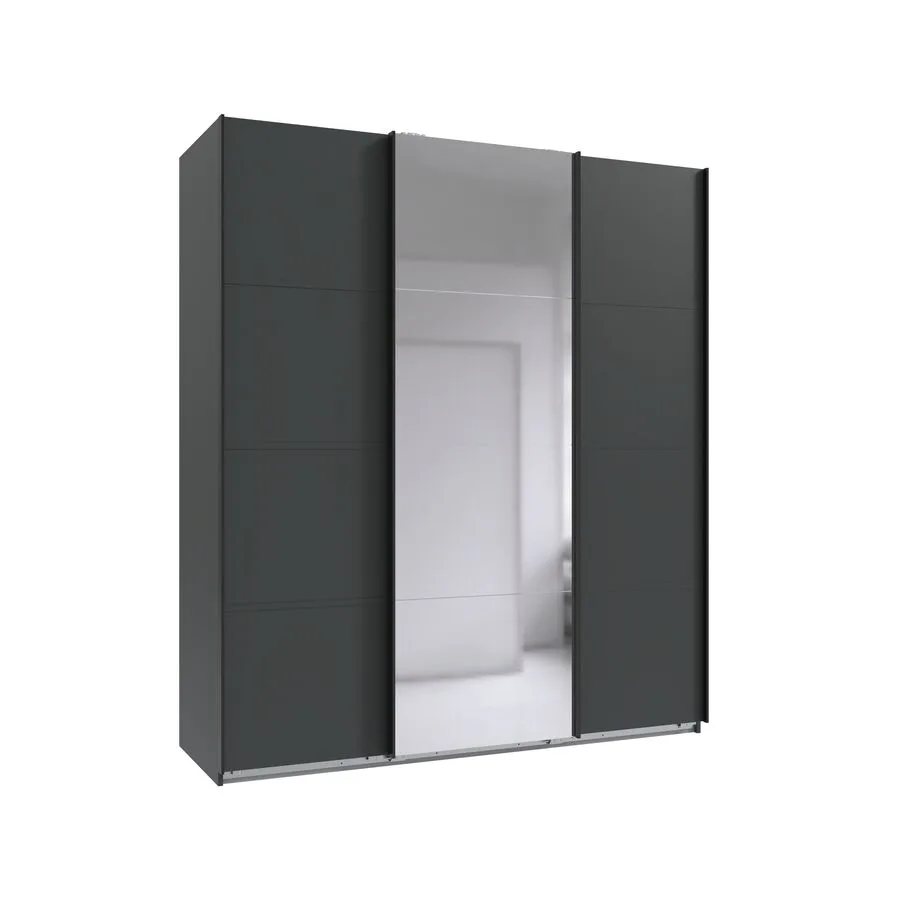 Kleiderschrank Jurky graphit Holzwerkstoff B 180 cm